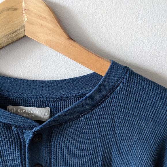 Everlane Waffle Henley Atlantic Small - Picture 4 of 6